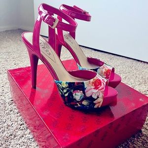 Guess floral heels